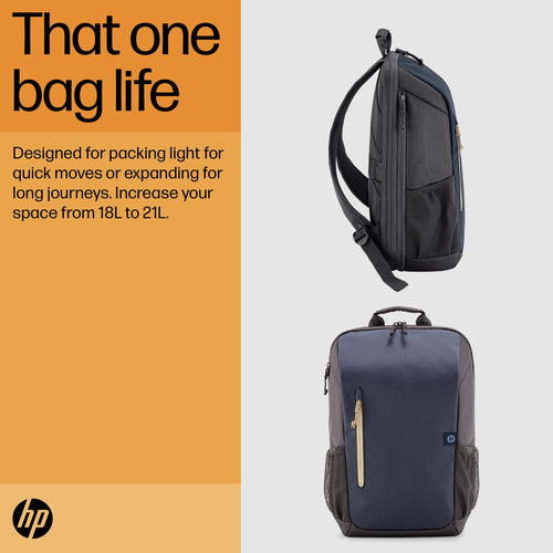 HP Travel 18 Liter 15.6 Blue Night Laptop Backpack HP Travel 18 Liter 15.6 Blue Night Laptop Backpack